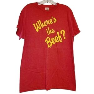 Homage | Women's Graphic "Where's the Beef" Novelty T-Shirt (Size Large)